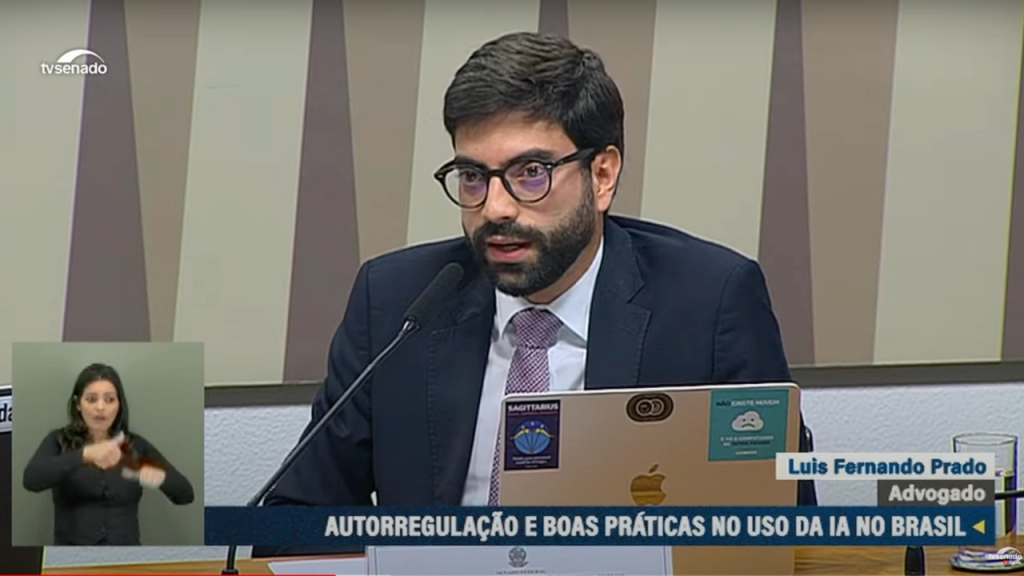 Luis Fernando Prado em Audiência Pública sobre o Marco Legal de IA no Senado Federal