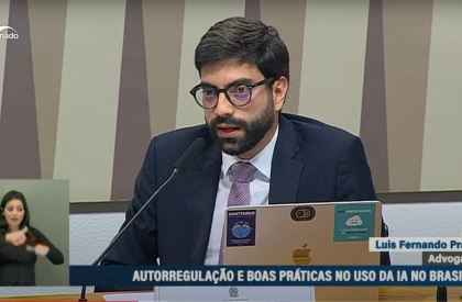 Luis Fernando Prado em Audiência Pública sobre o Marco Legal de IA no Senado Federal